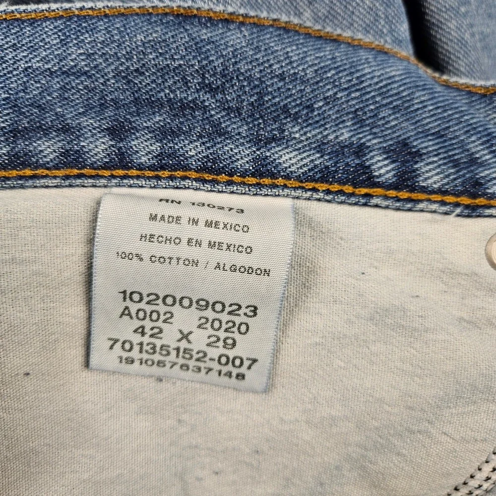 Lee Mens Regular Fit Straight Leg Jeans Vintage Stone Blue 42x29 NWT 102009023